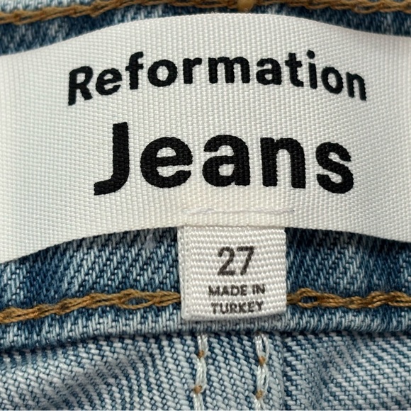 Reformation “WILDER” High Rise Wide Leg cotton distressed jeans size 27 ✨ - Picture 4 of 7